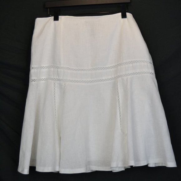Ralph Lauren Dresses & Skirts - Ralph Lauren  100% Linen Skirt , size 14  white gauze